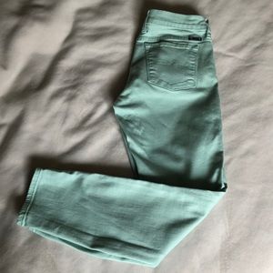 Lucky Brand mint green Charlie Capri jeans